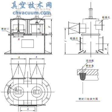 雙氣缸三通閥系列主要結(jié)構(gòu)簡圖