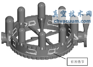 優(yōu)化方案一鑄件熱節(jié)分布圖
